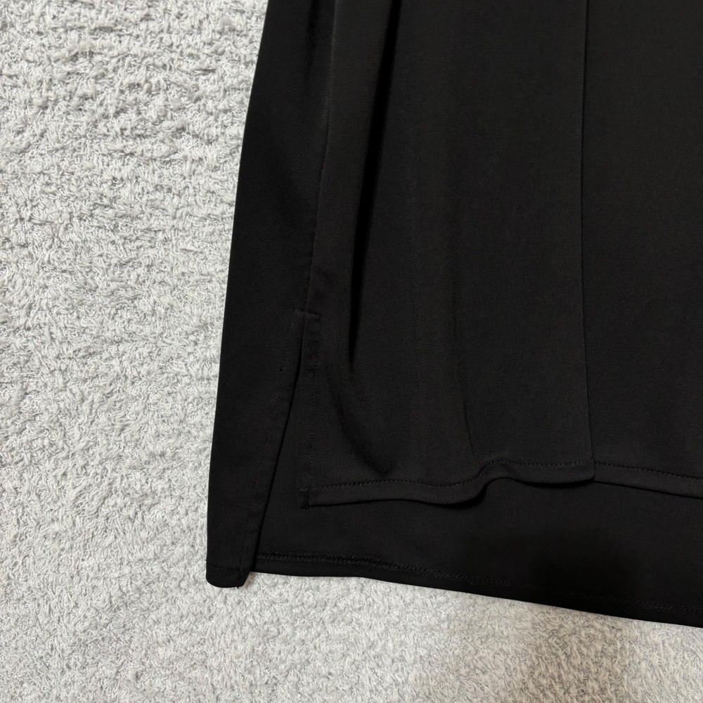 Work Casual Black Tunic Top Plus Size 2X Stretch Minimalist Layering Blouse - Picture 6 of 10